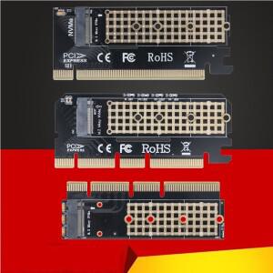 PCIE NVME 어댑터 M2 Express 3.0 X1 X4 X8 확장 카드 라이저 변환기는 2230 2242 M 키 SSD를 지원