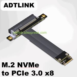 ADTLINK M.2 NVME - PCIe 3.0 x8 라이저 케이블 NGFF SSD 슬롯 마더보드 확장 그래픽 카드 내장 어댑터