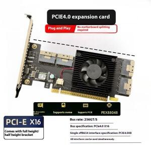PCIe4.0 확장 카드 PLX88048 드라이브가 필요 없는 이 어댑터 U.2 SSD GPU