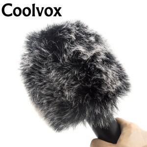 Coolvox 일반 마이크 모피 커버 볼 모양 노래방 용 둥근 머리 폼 커버 방풍 스웨터