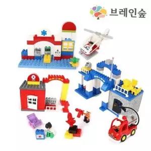 오너클랜 블록 놀이 병원 커뮤니티 장난감 역할 경찰서 교육용 블록장난감 역할놀이블록