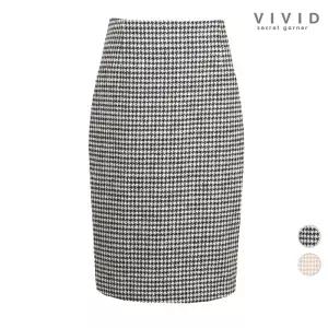 VIVID 여성 샤론 하운투스 겨울정장 울스커트