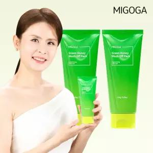 [대용량] 미고가 그린허니팩 150g 2통/ 녹두 오이 꿀팩 임채원 워시오프팩