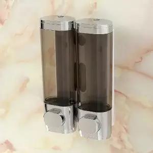 고품질 잠금락 물비누 샴푸통 300ml 디스펜서 벽걸이 2구 잠금락 (WFHJE8Q)