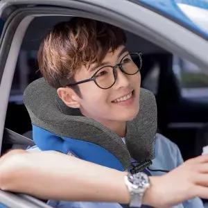 [하프클럽/알티피아]블루 메모리폼 넥필로 목베개 휴대용목쿠션