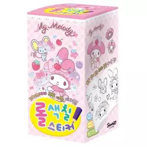 워니샵디자인 유치원졸업선물 마이멜로디 스윗 롤 색칠스티커