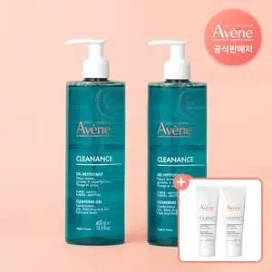 아벤느 클리낭스 클렌징 젤 400ml 2개+시칼파트 SOS 크림 5ml 2개 증정