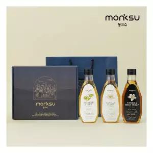 [몽크슈] 커피 시럽 선물세트3종C_액상알룰로스+바닐라+바닐라빈 499138
