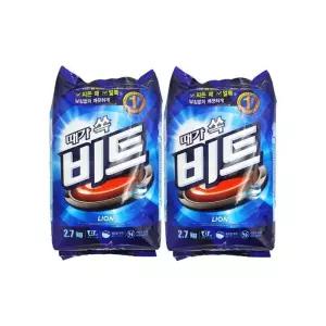 [라이온코리아] 비트 가루세제 일반용 2.7kg x 2개