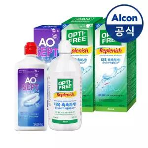 옵티프리 렌즈세척액 에이오셉 플러스 360ml+리플레니시 420ml 2개