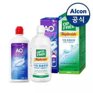 옵티프리 렌즈세척액 에이오셉 플러스 360ml+리플레니시 420ml