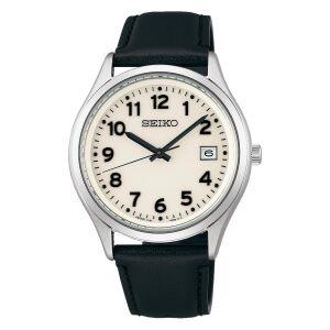 SEIKO SELECTION SBPX157 [세이코 워치] 맨즈 손목시계 솔라 충전식 레더 벨트 문자판 전면 루미