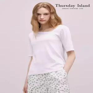 [써스데이아일랜드][Thursday Island] 언발란스 네크 티셔츠(T244M33W)