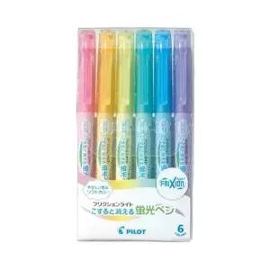 파이롯트 프릭션 지워지는형광펜 6색세트 SFL-60SL-6CS 파스텔 75x139x13mm