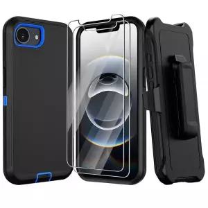 RubCase 아이폰 17e 케이스, 16e 킥스탠드 및 벨트 클립 홀스터 포함 군용 등급 충격 방지 폰 케이스 | 화