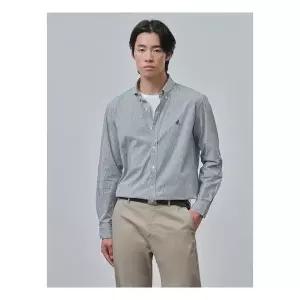 빈폴멘 Essential 플레인 스트라이프 셔츠 - 그린 BC4764E02M
