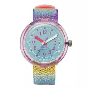 플릭플락 FPNP128 SHINE BRIGHT SHINE IN RAINBOW 아동 나토시계