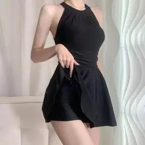 [다잇템] 여자 홀터네크 후레아 치마 체형커버 드레스 잔주름 수영복24729822588872