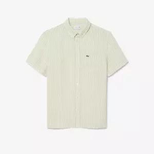 매장정품 라코스테 브랜드관 (남성)26SS 린넨 스트라이프 반팔 셔츠 CH8061-56G 374 174890