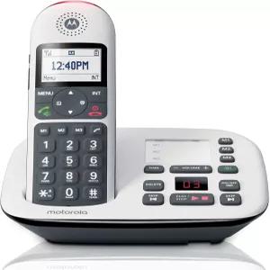 자동 응답기와 핸드셋 1개가 있는 모토로라 CD5011 무선 전화기 DECT 6.0 큰 버튼 대형 백라이트