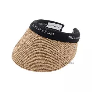 [헬렌 카민스키] SS25 여성 비앙카 썬바이저 HAT50265 NATURAL BLACK LOGO