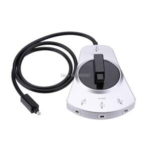 디지털 광 오디오 스위치 SPDIF Toslink 케이블 DVD CD 플레이어 용 3 방향 스위처 어댑터 선택기 허브 박