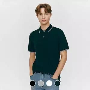 백화점 지오다노 남성 티핑 피케 반팔 카라티 01551001015510