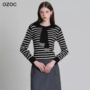 [오조크(OZOC)] 숄 스트라이프 니트 (택가격: 98000원)