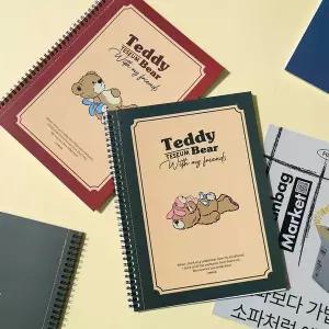 테디베어 YU38JL97 A4 절취 요점 스프링 노트