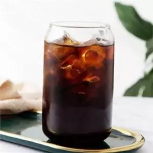 [셀러에이드]선물용 맥주 캔 유리 컵 3P400ml 홈카페 내열 유리 컵 커피유리컵