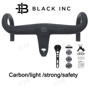 블랙  T1000 로드 카본 핸들바 28.6mm 일체형 바이크 80-120mm 사이클링 자전거 프레임 포크 부품