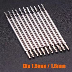 10피스 직경 1.5mm/1.8mm 스프링 바 스트랩 링크 핀 맞춤 14mm 20mm 시계 밴드