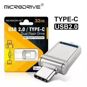 USB 플래시 드라이브 16gb 금속 2.0 펜 키 유형 C 고속 pendrive 미니 메모리 스틱