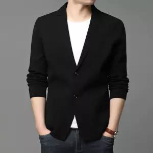 남성용 니트 정장 재킷 춘추 코트 솔리드가디건멋진 스웨터 CH3