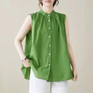 여친 여름 러블리 블라우스 민소매 라운드넥 싱글 스트링 셔츠 상의 트렌드 다올2