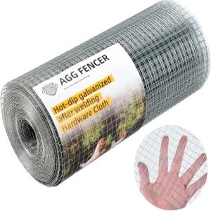 AggFencer 16인치 x 10피트 철물 천 1/2인치 닭 와이어 펜싱 19Ga 용접 정원 식물이 금속 펜스 가금류 동물