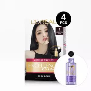 [로레알파리] 엑셀랑스 크림 염모제 4개+히알샴푸80ml