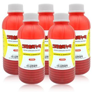 삼현제약 크레솔비누액 200ml 5병 /소독약 /병원/크레졸