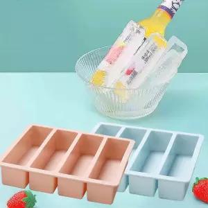사각 스틱 하이볼 칵테일 실리콘 얼음틀 4구 얼음트레이 아이스몰드