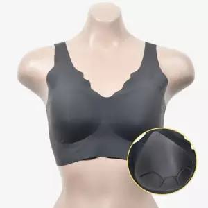 오너클랜 물방울 모양 패드 무봉제 심리스 스포츠브라 - 차콜 브라탑 운동브라탑 여성속옷 여자속옷