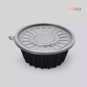 탕용기 EH 195파이 냉면 대 검정 300개 BOX 일회용 포장 배달
