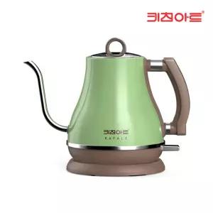 키친아트 라팔 스톰 드립 커피포트 1.2L 미니 여행용 휴대용 전기포트 스텐 무선 전기주전다 티 차 분유 포트기 추천 그린