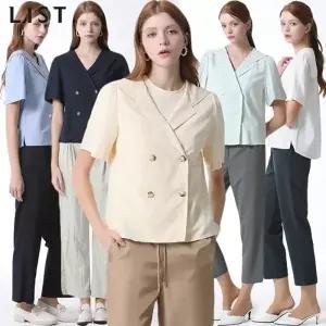 [리스트(LIST)] 세일러 카라 린넨 더블 셔츠