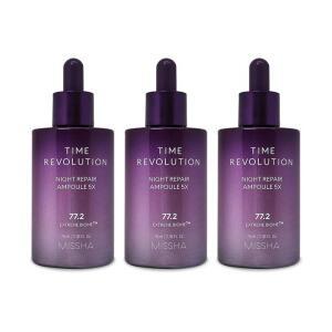 MISSHA 타임 레볼루션 나이트 리페어 보랏빛 앰플 5X 70ml 3개 Ss