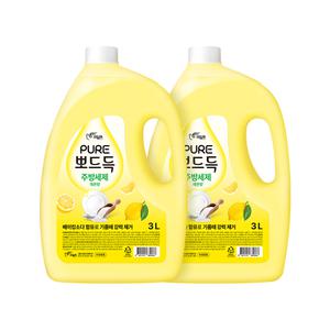 피죤 퓨어 뽀드득 주방세제 레몬향 본품 3L 2개