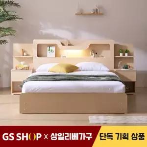 상일리베가구 로이스 LED 수납 침대SET+독립 유로탑70T K