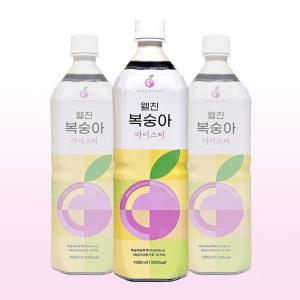 웰진 복숭아 아이스티 1000ml 1박스(12개) / 과일원액 희석음료 에이드 하이볼
