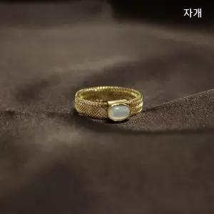 (골든클레프) 18K 천연석 메쉬링