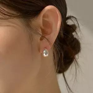 [더블유비엘][혜리 착용] 더블유비엘 14k post 르그랑 볼드 커브 귀걸이 (3size)