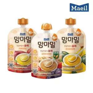 [매일] 맘마밀 안심이유식 6개월 퓨레 3종 100g 혼합 구성 총 10팩